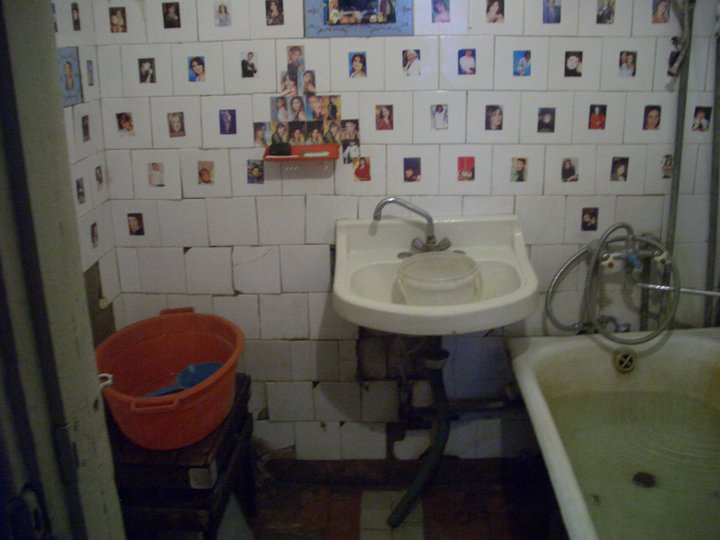 bathroom in my art studio in baku